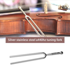 SING F LTD 2PCS A440Hz Tuning Fork Stainless Steel Music Tuning Fork Standard Tuning Fork with Ball on Handle for Violin Guitar Instrument