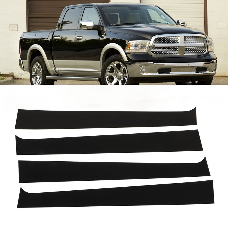 4pcs Black Pillar Posts Door Trim B Pillar Posts Door