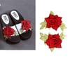 CENPEK 8Pcs Rose Flowers Patches Floral Cloth Paste Embroidered Sewing