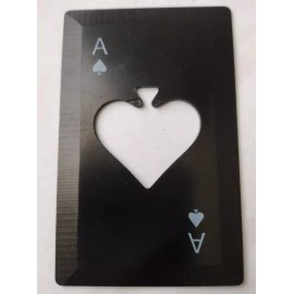 Ace of Spades (( B.O.G.O )) Metal Bottle Opener Self Defense Playing Card Design Ace of Spade