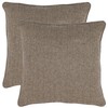 Safavieh Pillow Collection 18-Inch Pillow, Solid Grey, Set of 2