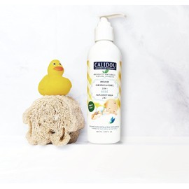 CALIDOU Baby Shampoo and Body Wash | 100% Natural & Vegan Shower Gel for Baby & Kids | Sulfate-Free, Hypoallergenic & Tear-Free Soap | Sensitive Skin, Organic Calendula & Black Cumin | Made in Canada