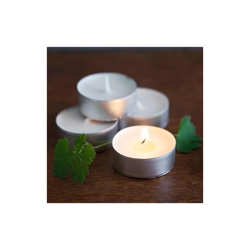 Wertpack Maxi Tealights Aluminium and Wax White/Silver 60 mm Diameter