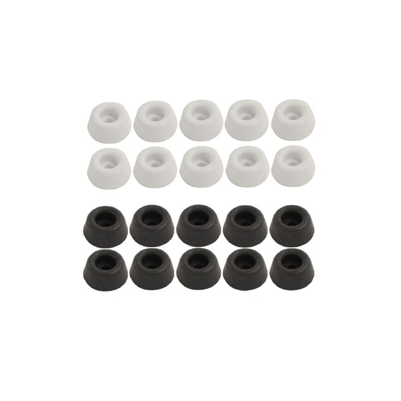 10 x White Rubber Toilet Seat 19mm Buffer Pads -