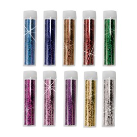 SES Creative Glitter biodegradabili, 10 Colori Vivaci per lavori Artigianali ecologici, Include Azzurro, Rosso, Verde, Oro e Altro Ancora, Sicuro e sostenibile, per Bambini dai 3 Anni in su