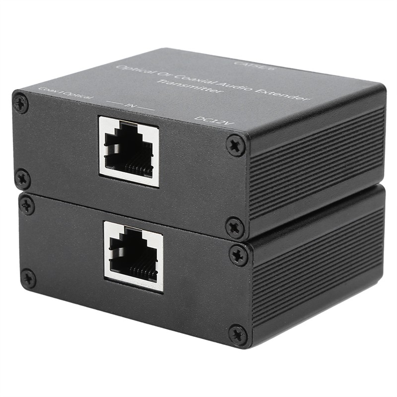 Digital Audio Extender Coaxial and Optical Fiber Converter for Cat5e/6