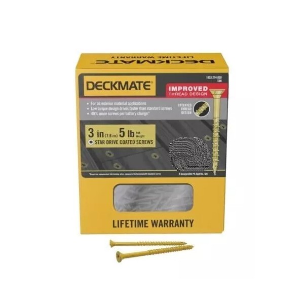 Deckmate #9 x 3 in. Star Flat-Head Wood Deck Screw