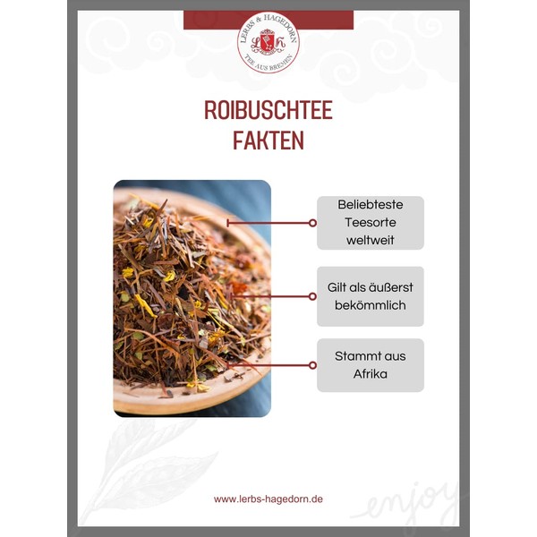 Lerbs & Hagedorn, Rooibos Tea Rooibusch Lemon Ginger Orange Flavour