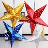 SOLUSTRE Pack of 5 Red Paper Star Lamp 45 cm