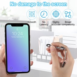 JIEYAO 10 Pcs Mini Phone Stylus Pens, Colors Crystal Tablet Stylus, Short Touch Screen Pen with 3.5mm Jack Connector Portable Touchscreen Pens Universal Mobile Phone Pen for Smartphones Tablets
