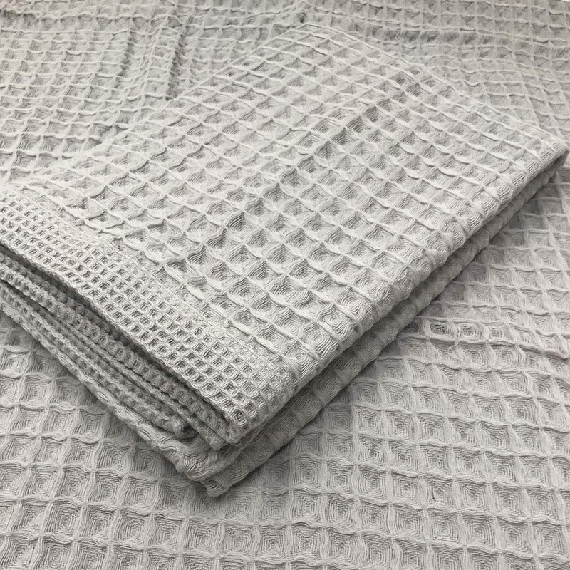Imabari Towel, Set of 2 Bath Towels, Waffle Weave, Off-White,