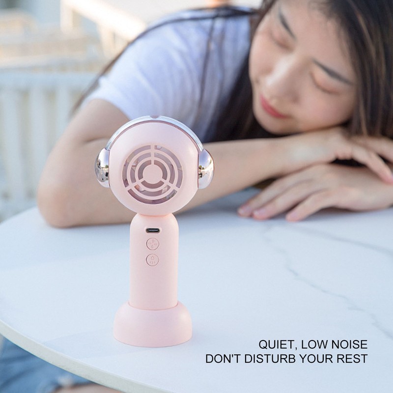 Lovely Handheld Misting Fan with Atomization Function USB Rechargeable Small