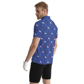 Seconight Funny Horse Golf Shirts for Men Funny Polo Shirts Moisture Wicking Golf Polos Short Sleeve Tennis Shirts Loose Fit