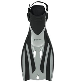 AQUALUNG Fizz Open Heel Fin (Large/X-Large, Silver/Black)
