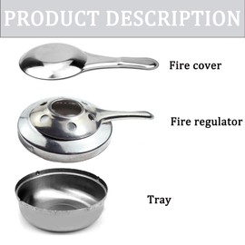 Vastsea Pack of 2 Fondue Burner, Stainless Steel Paste Burner, Fuel Paste Container, Portable Fondue Burner, for Hot Pot, Dry Pot Cuisine, Outdoor, Camping, Hiking, Buffet