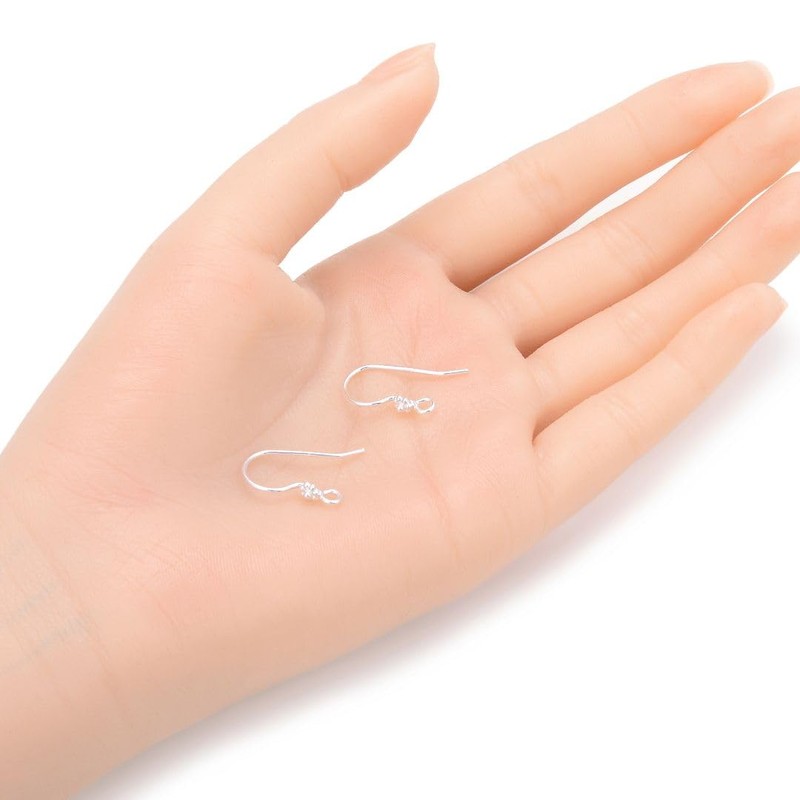 20pcs Sterling Silver Daisy Flower Earring Hooks Ear Wire Earwire