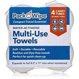 Pack-n-Wipe Disposable Compressed Towels - Absorbent & Durable Cleaning Rags - Compact Cleaning Cloth Travel Essentials - Soft Baby Wipes & Baby Towel - 8.5âx11â