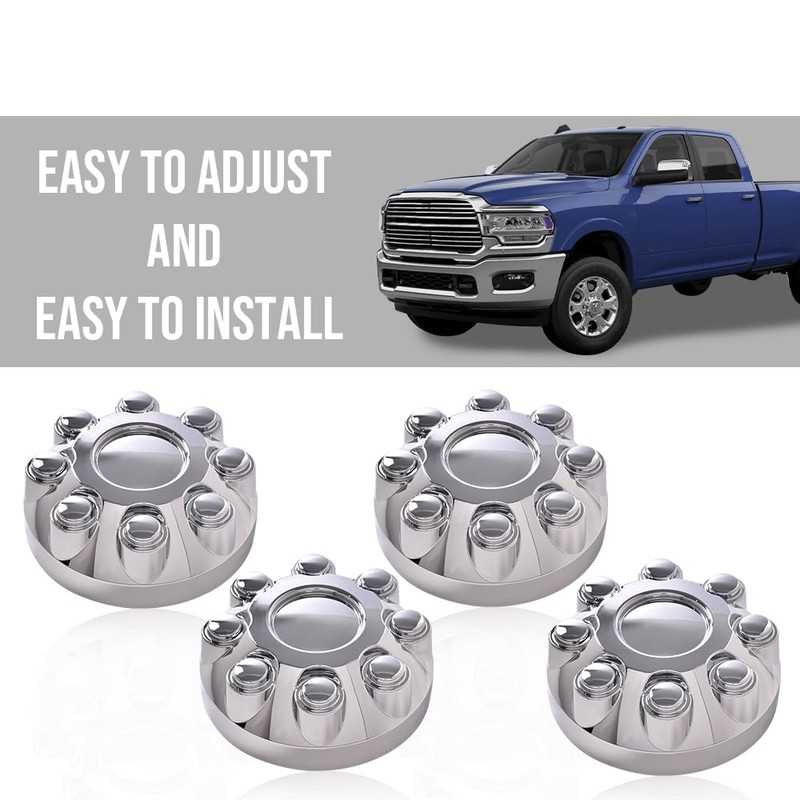 PIT66 4PCS 8 Lug Covers 17" Wheel Center Cap Fit