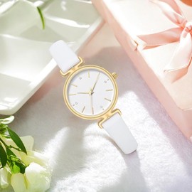 MOVEBEST Women's Watch simulates a Classic Quartz Watch, with a Rose Gold case and Tree Shaped dial, and an Elegant Crystal Diamond Gray Belt Strap