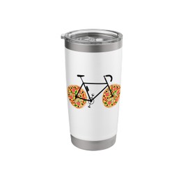 Bike With Pizza Wheels - Funny Cyclist Biking Pizza Lover Stainless Steel Insulated Tumbler