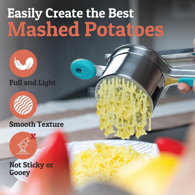 PriorityChef Large 15oz Potato Ricer, Heavy Duty Stainless Steel Potato