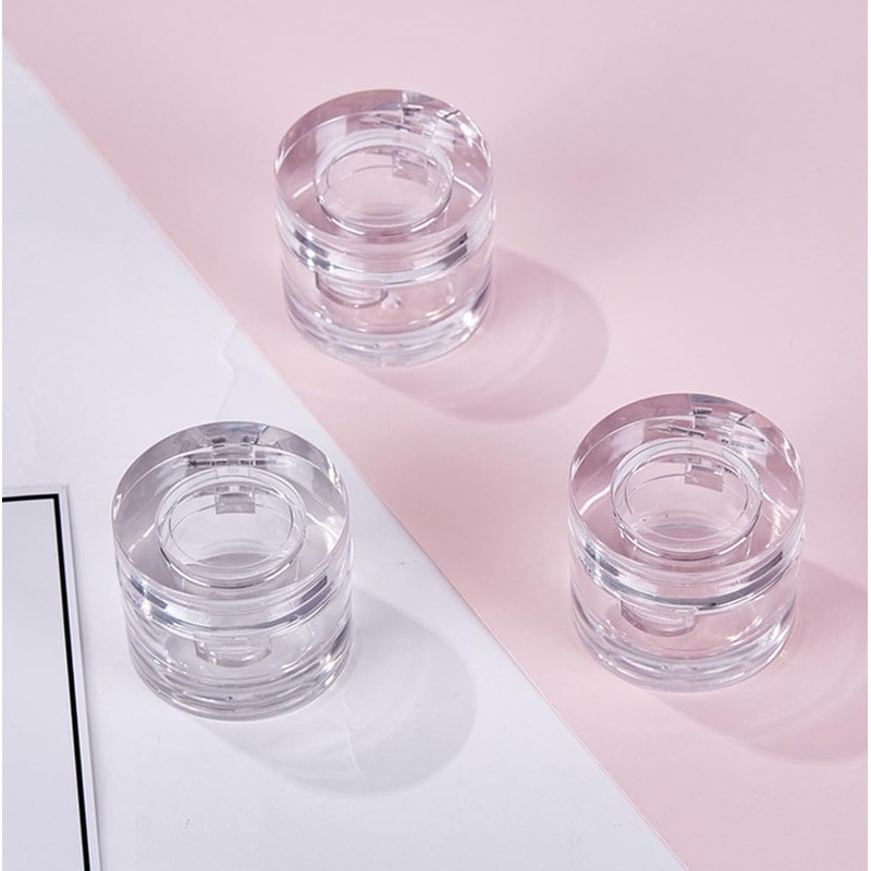 5 Pcs 5g/5ml Premium Acrylic Clear Round Jars Refillable Cosmetic