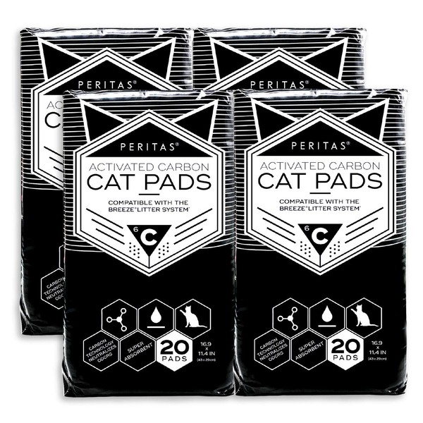Peritas Activated Carbon Cat Pads for Breeze Tidy Cat Litter