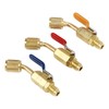 6PCS Refrigerant Angled Compact Ball Valve Fit for R410A R134A