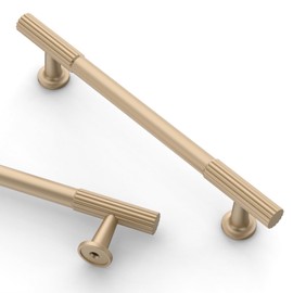 Asidrama 10 Pack 5 Inch(128mm) Champagne Bronze Cabinet pulls Kitchen Cabinet Handles, Cabinet Pulls Kitchen Cabinet Hardware for Cupboard Drawer Pulls