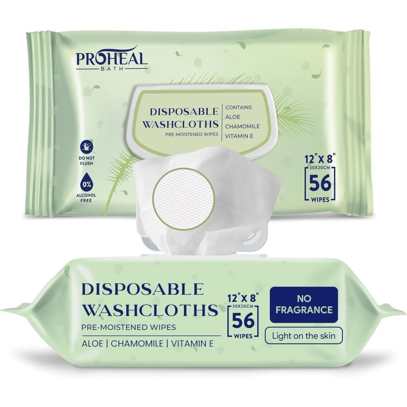 ProHeal X Large Wet Wipes for Adults - 2 Packs
