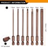 sourcing map 7pcs Hex Head Wrench Drill Bit 1.5/2/2.5/3/4/5/6mm Metric
