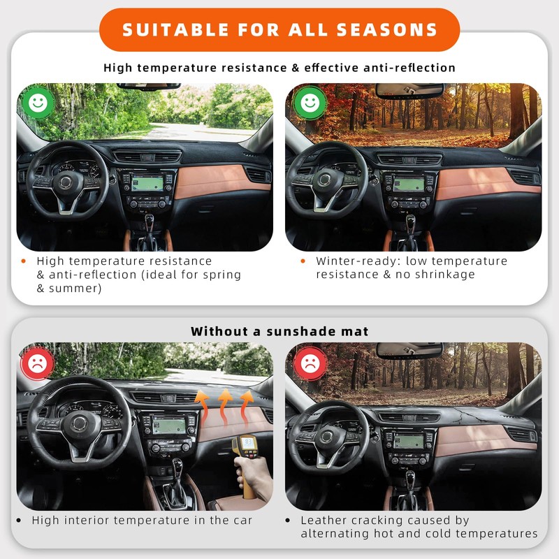 KEYOOG Dashboard Cover Dash Mat Fit for in-finiti 12-09 FX35,2013