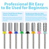 MagiBling Professional Small Barrel Nail Drill Bits Flat Top, 3/32''
