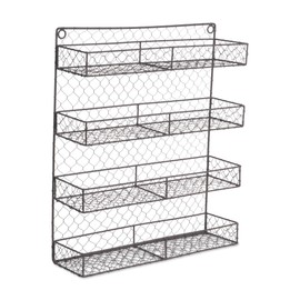 20" Silver Multi-purpose 4 Tier Spice Rack