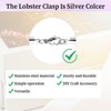 Molain 20pcs Lobster Claw Clasps with Fold Over Cord Ends,