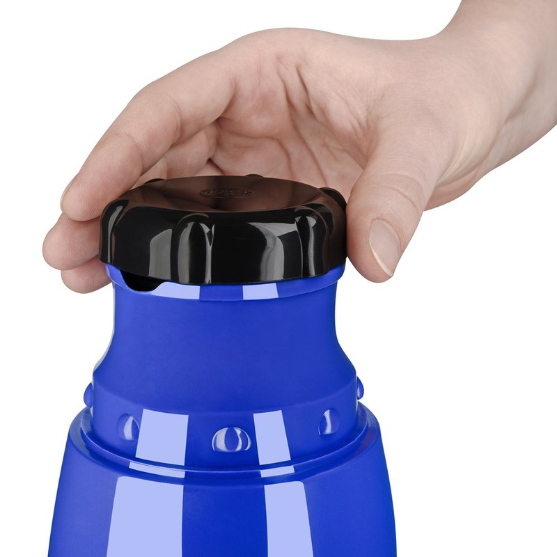 Emsa 502445 Isolierflasche, Mobil genießen, 0.75 L, Schraubverschluss, Blau, Rocket