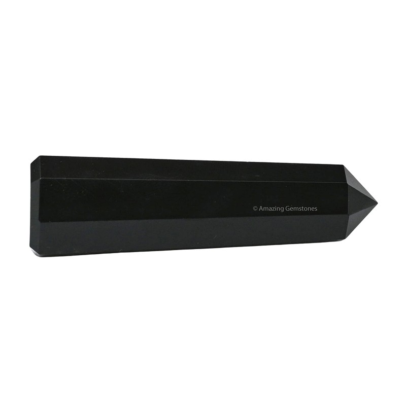 Amazing Gemstone Black Agate Crystal Towers, Natural Healing Crystal Point