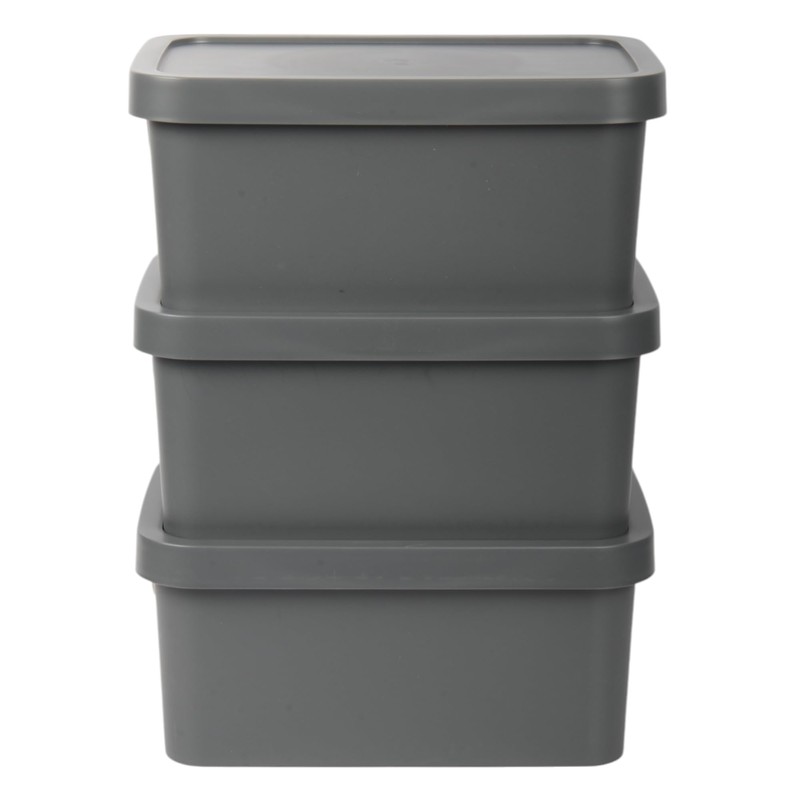 Jolie Max Plastic Storage Boxes with Lid, 3 Set of