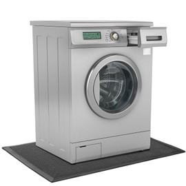 Nuanchu 10mm x 47 x 32in Extra Large and Thick Mat for Under Washer and Dryer, Waterproof Floor Pad, Laundry Machine Non-Slip Shockproof Pad for Floor Protection, Shock Absorbing, Noise Reducing