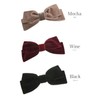 VINGTAINE H7640-BK- Barrette Ribbon, Velvet Hair Clip, Classical Hair Accessory,