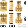 Conectores de Manguera de Jardín Brass Rust‑Resistant – Set 3/6