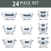 M MCIRCO 24-Piece Glass Food Storage Containers with Upgraded Snap