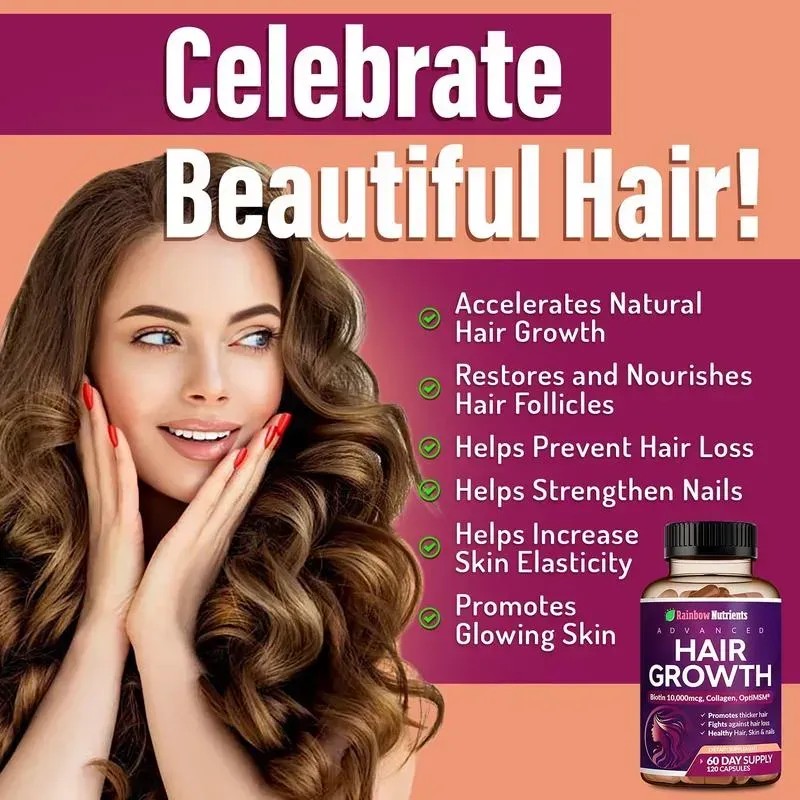 Rainbow Nutrients Vitaminas Para El Crecimiento Del Cabello