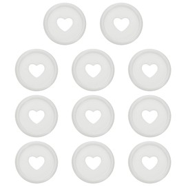PATIKIL 24mm Plastic Book Binding Discs, 11 Pack Discbound Expansion Discs Heart Binder Rings for DIY Notebook Planner, White