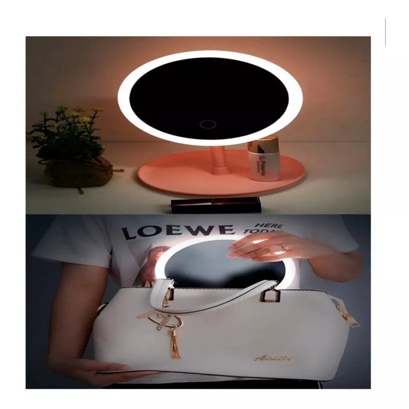 Laro Espejo Touch Luz Led Aro De Luz Inalambrico P.