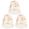 Cloth Lamp Shade Flower Pattern Clip On Bulb Lampshade for