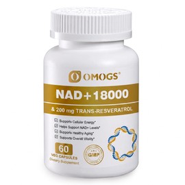 OMOGS Nad 300 Mg  Trans-Resveratrol 200 Mg, Suplemento De Nad Puro, Máxima Absorción, Suplemento Potenciador Para La Reparación Del Adn,...           