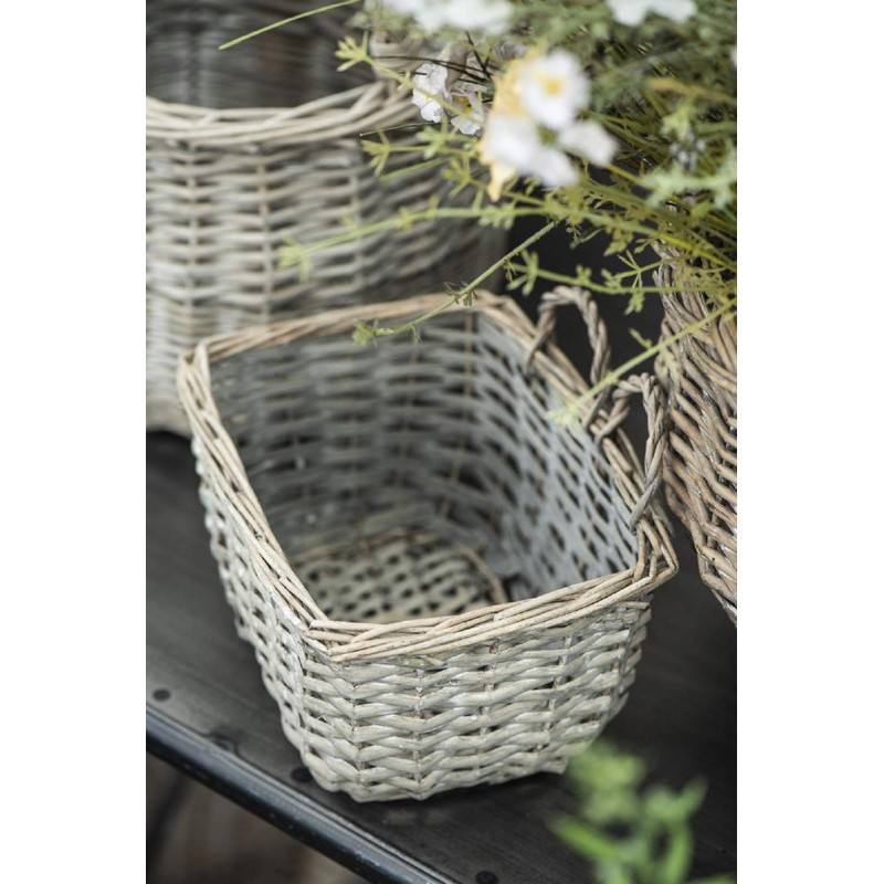 IB Laursen Square Wall Basket, 21 cm, Storage Basket, Decorative