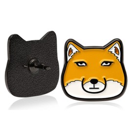 Don Flyee Tibetan Snagfox Funny Pin Badge Pin Butterfly Clutch Accessory Alloy C0071, Metal