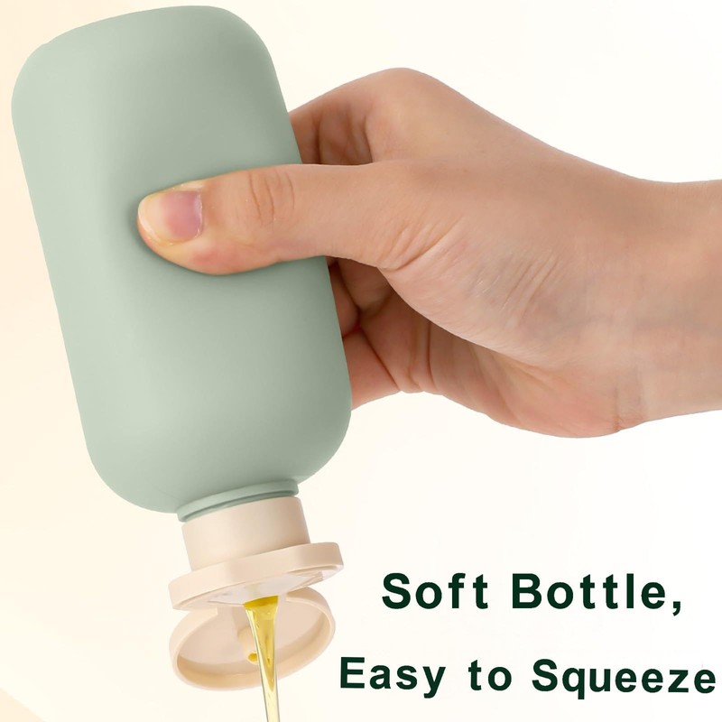 Custelen 6.8oz Squeeze Bottles with Flip Cap - 2 Pcs